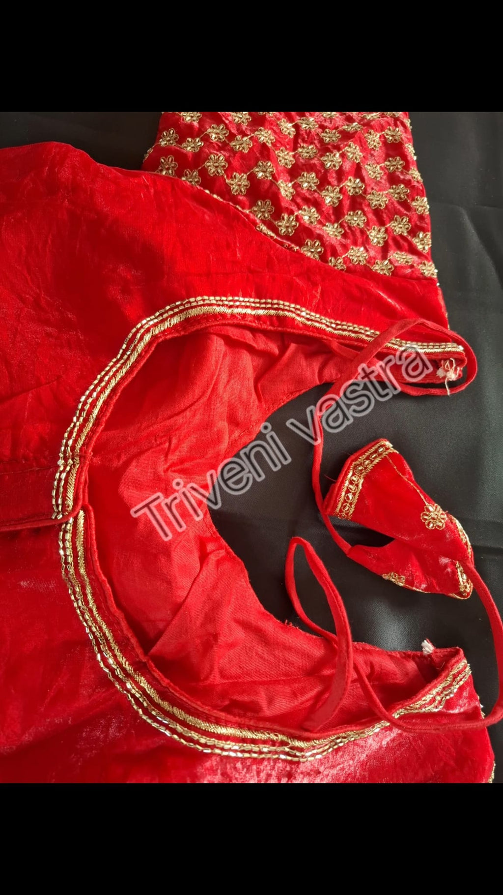 Designer saree blouse Red