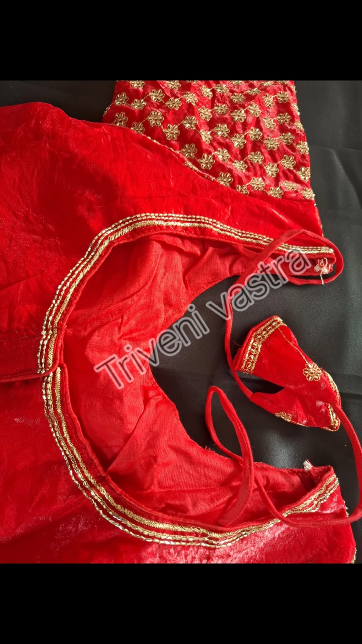 Designer saree blouse Red