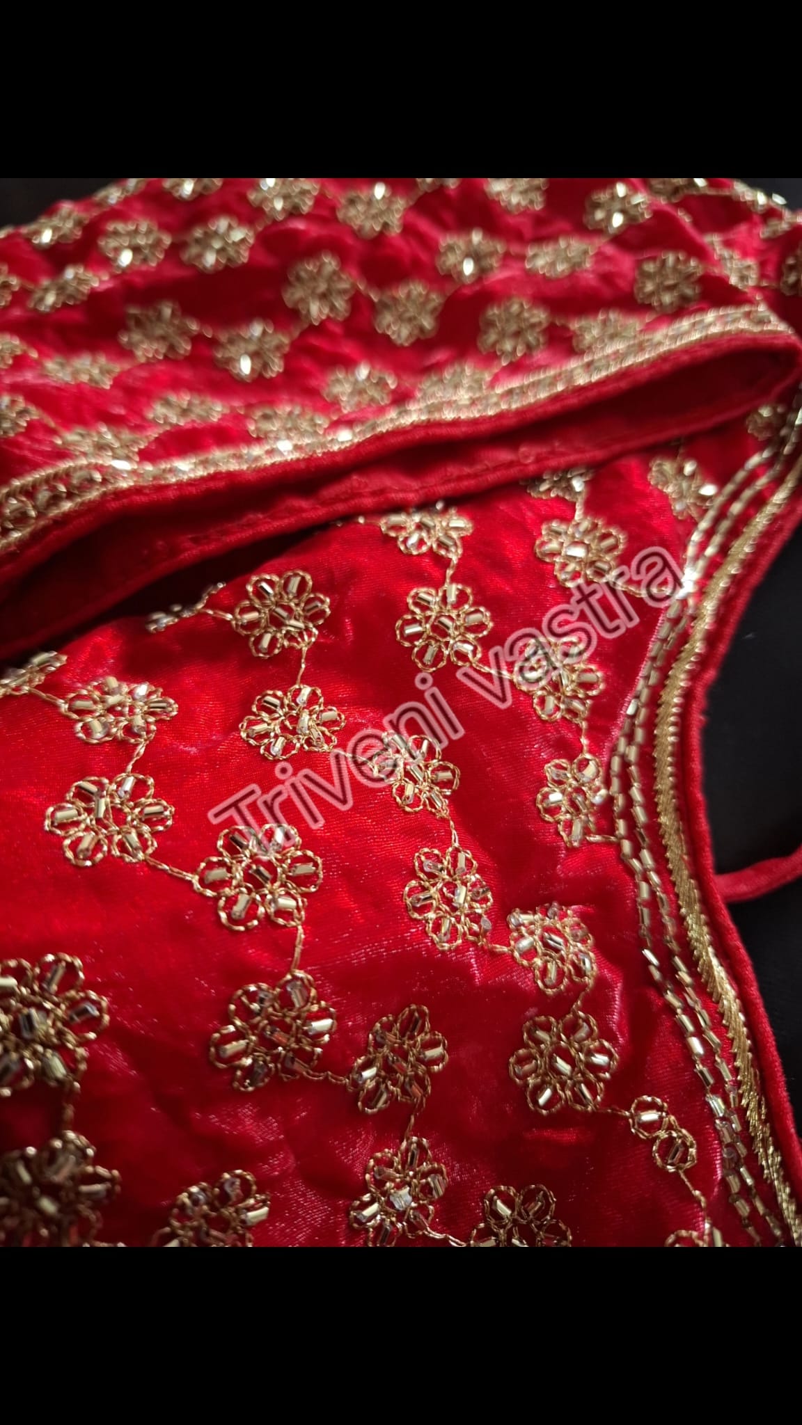 Designer saree blouse Red
