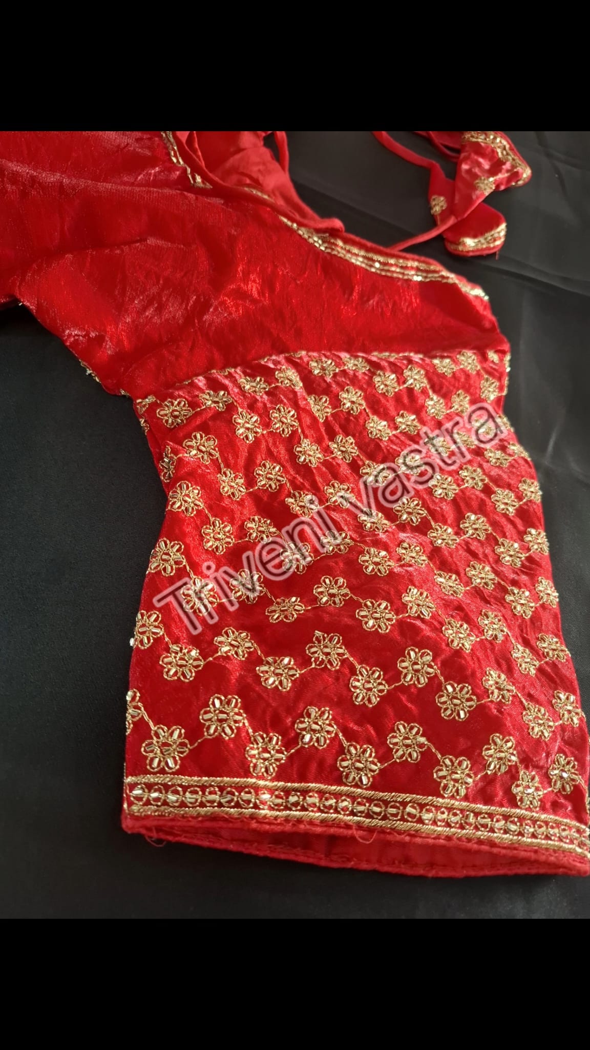 Designer saree blouse Red