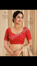 Designer saree blouse Red