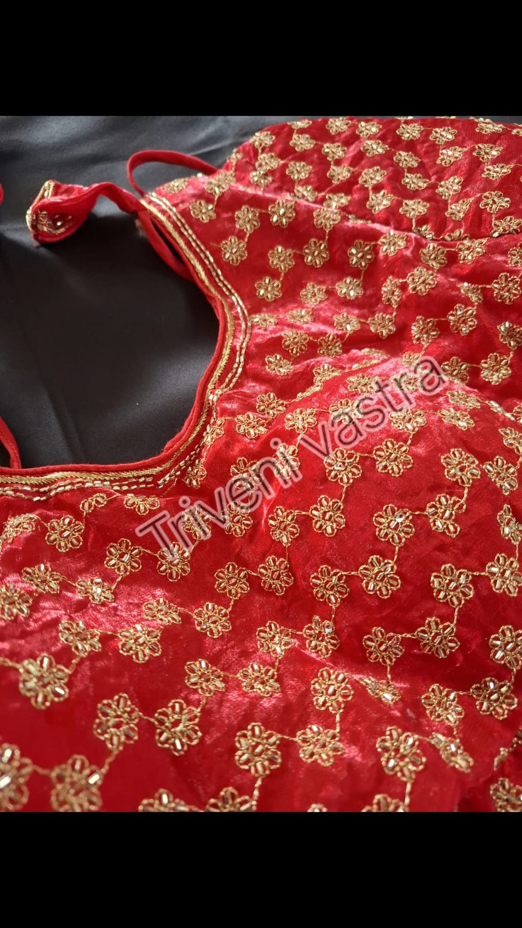Designer saree blouse Red