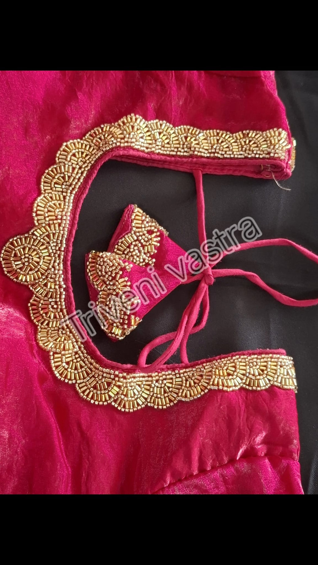 Designer Readymade blouse-Pink