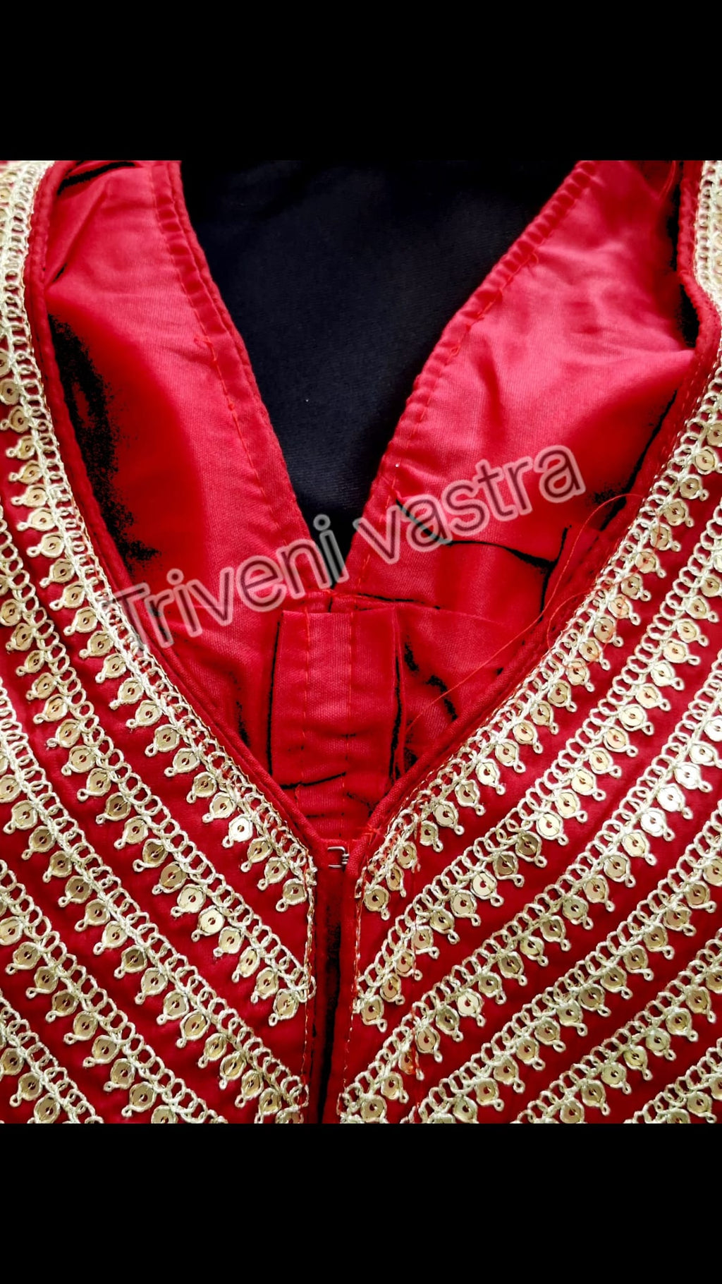 Designer Sleeveless blouse-Red