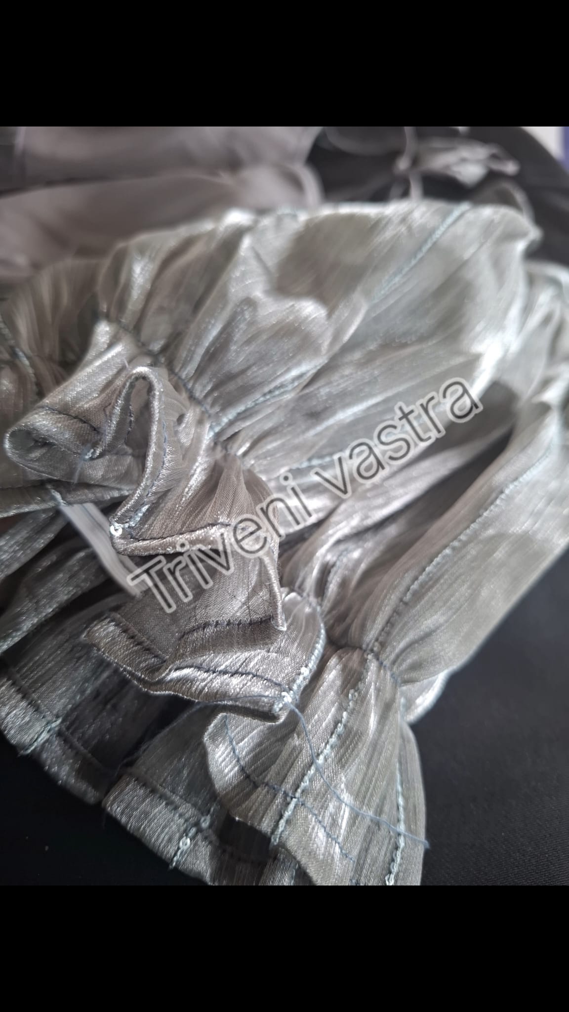 Readymade Saree Blouse-Grey