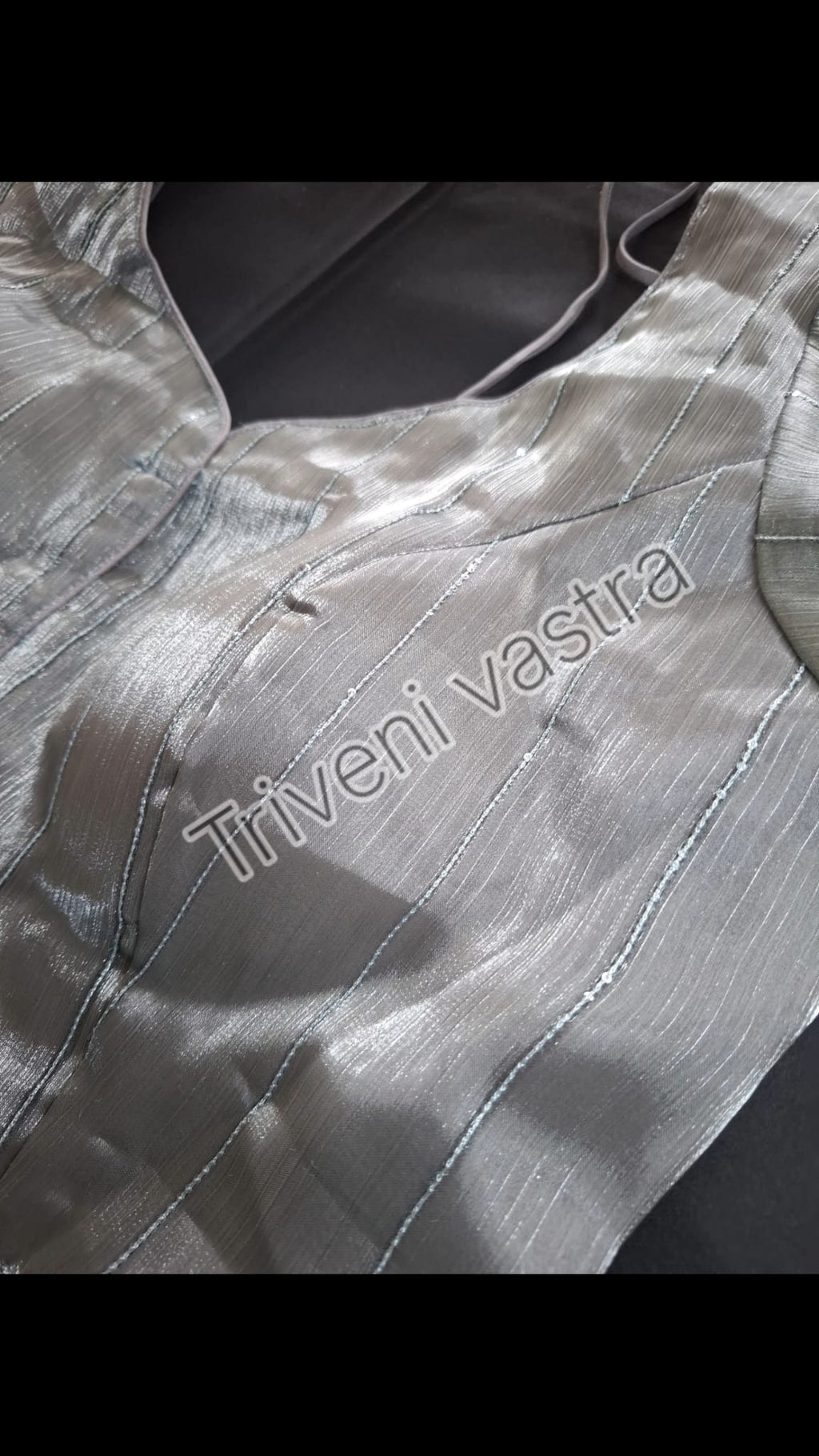 Readymade Saree Blouse-Grey