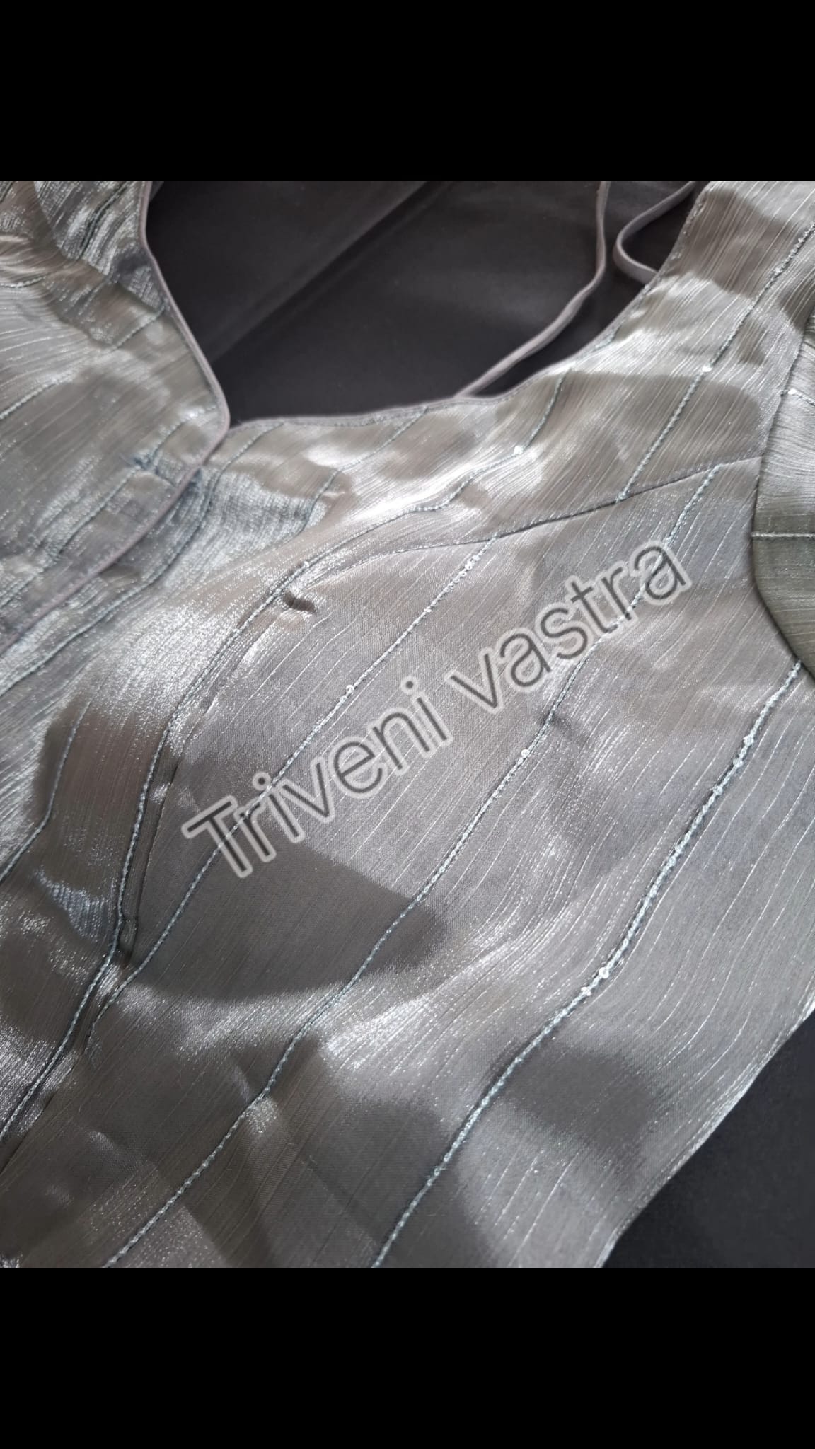Readymade Saree Blouse-Grey