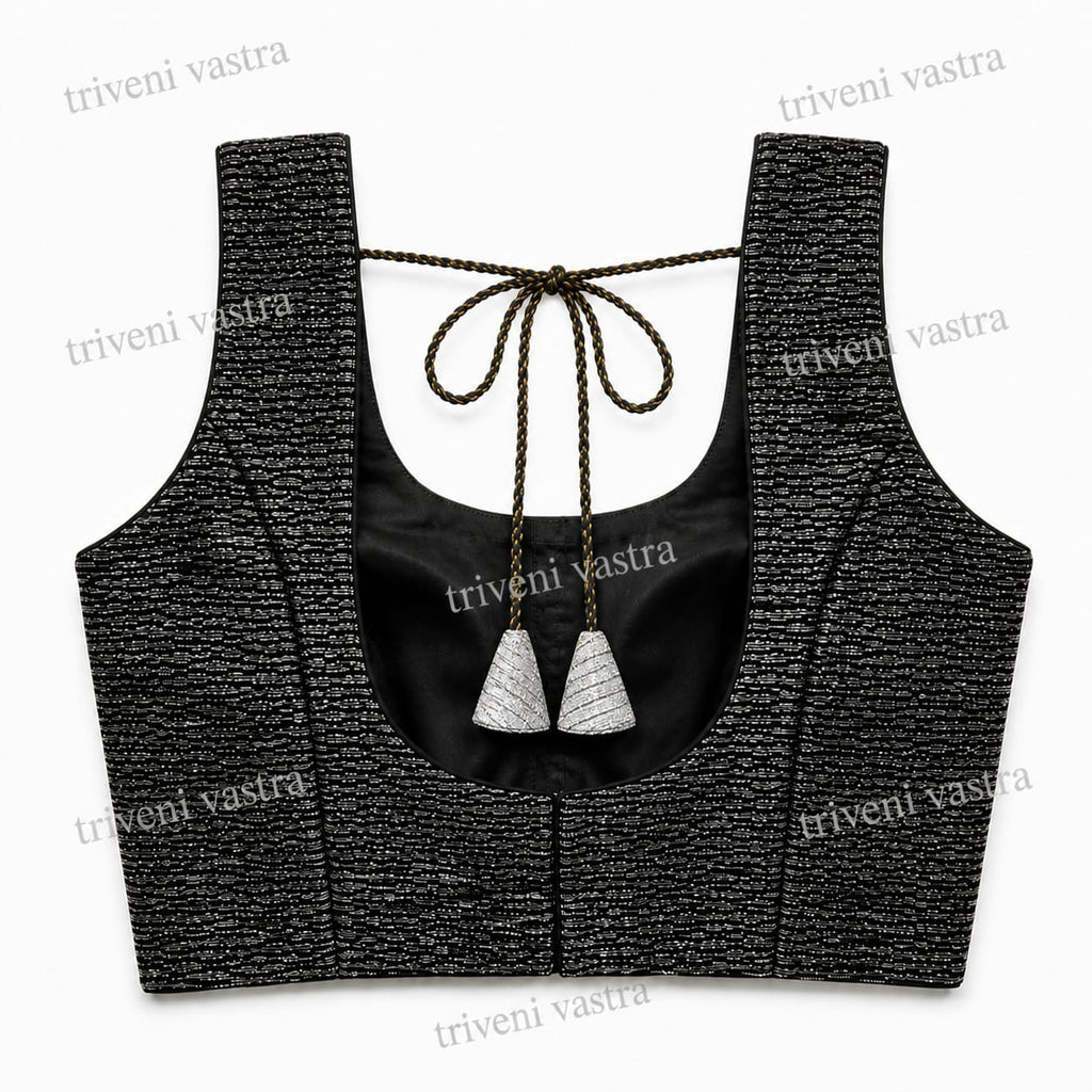 Designer readymade blouse - Black