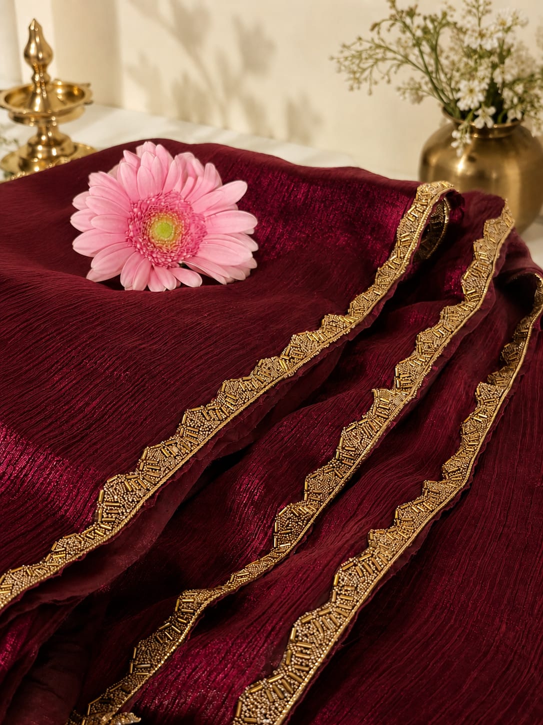 Silk saree - Brown