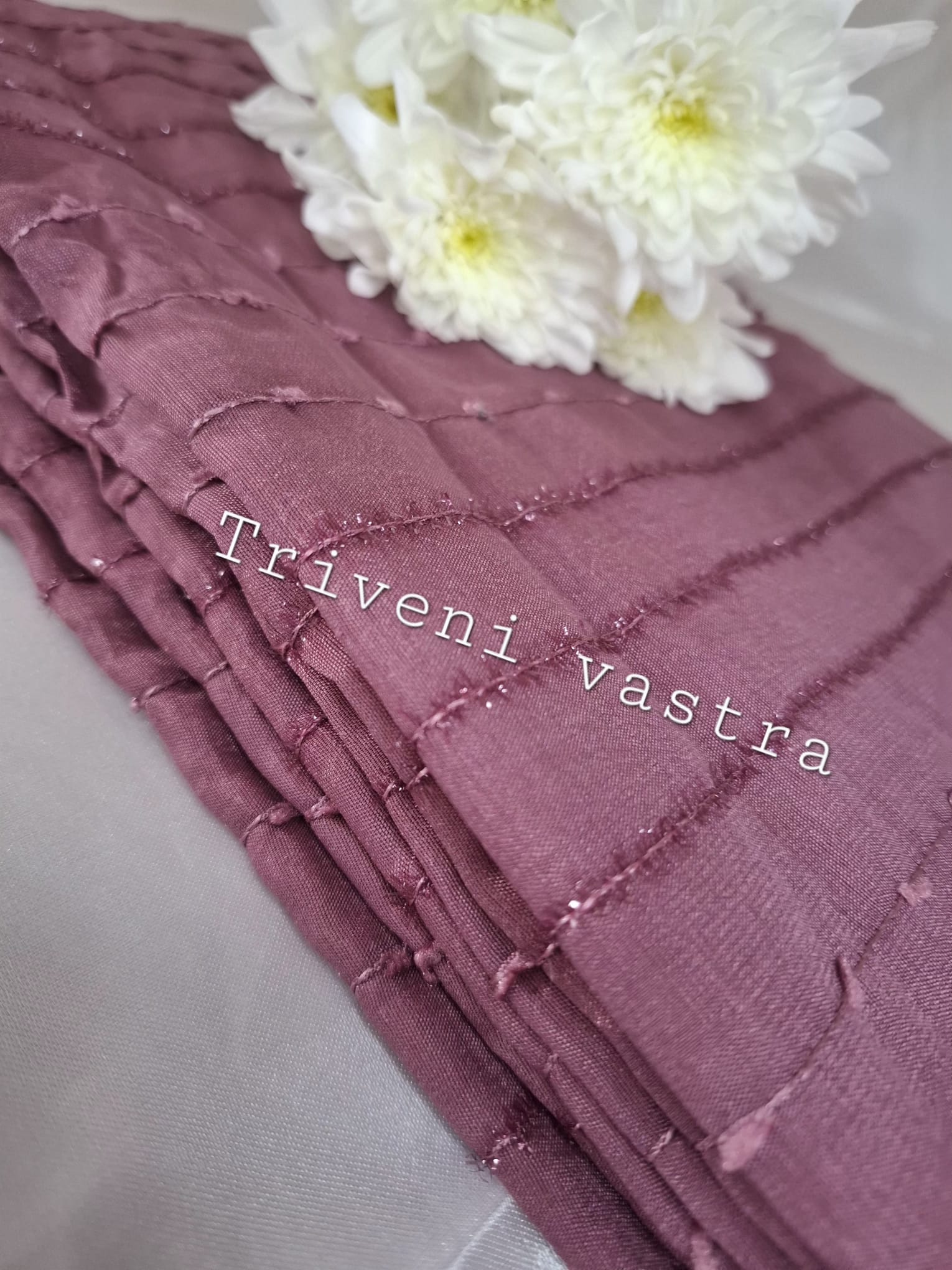 Vichitra silk saree - peach