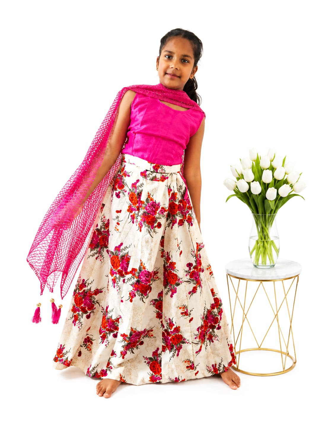 Kids Floral Elegance Lehenga Choli Set