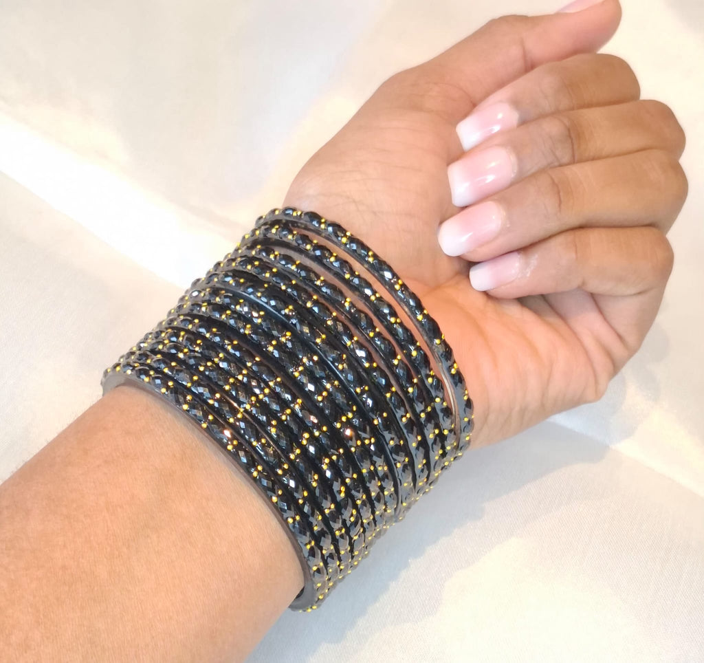 Glass bangles - Black