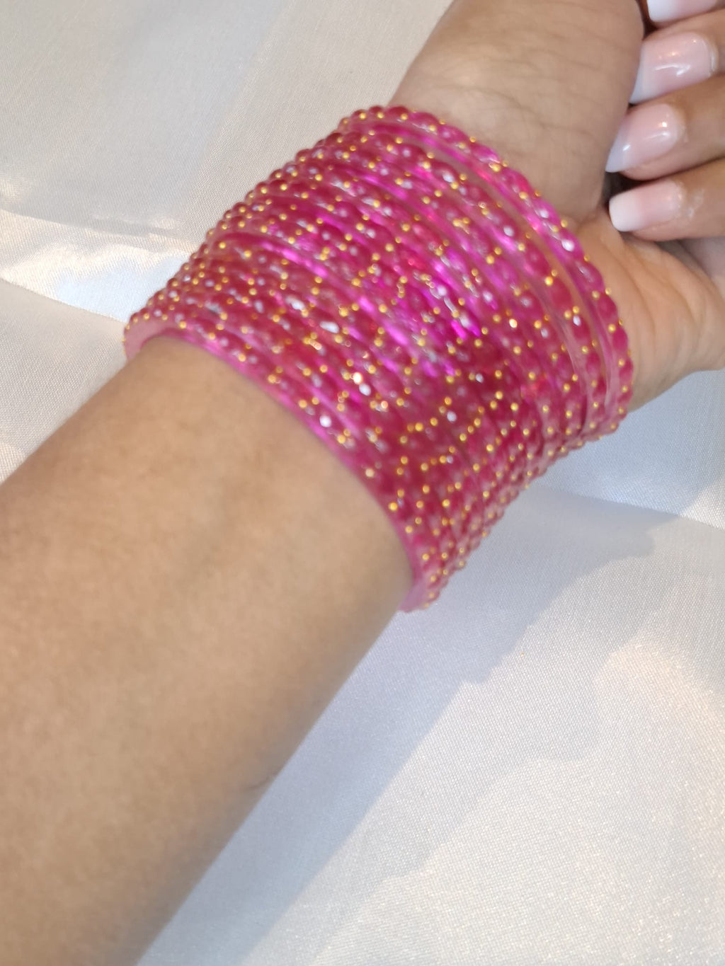 Glass bangles - Pink