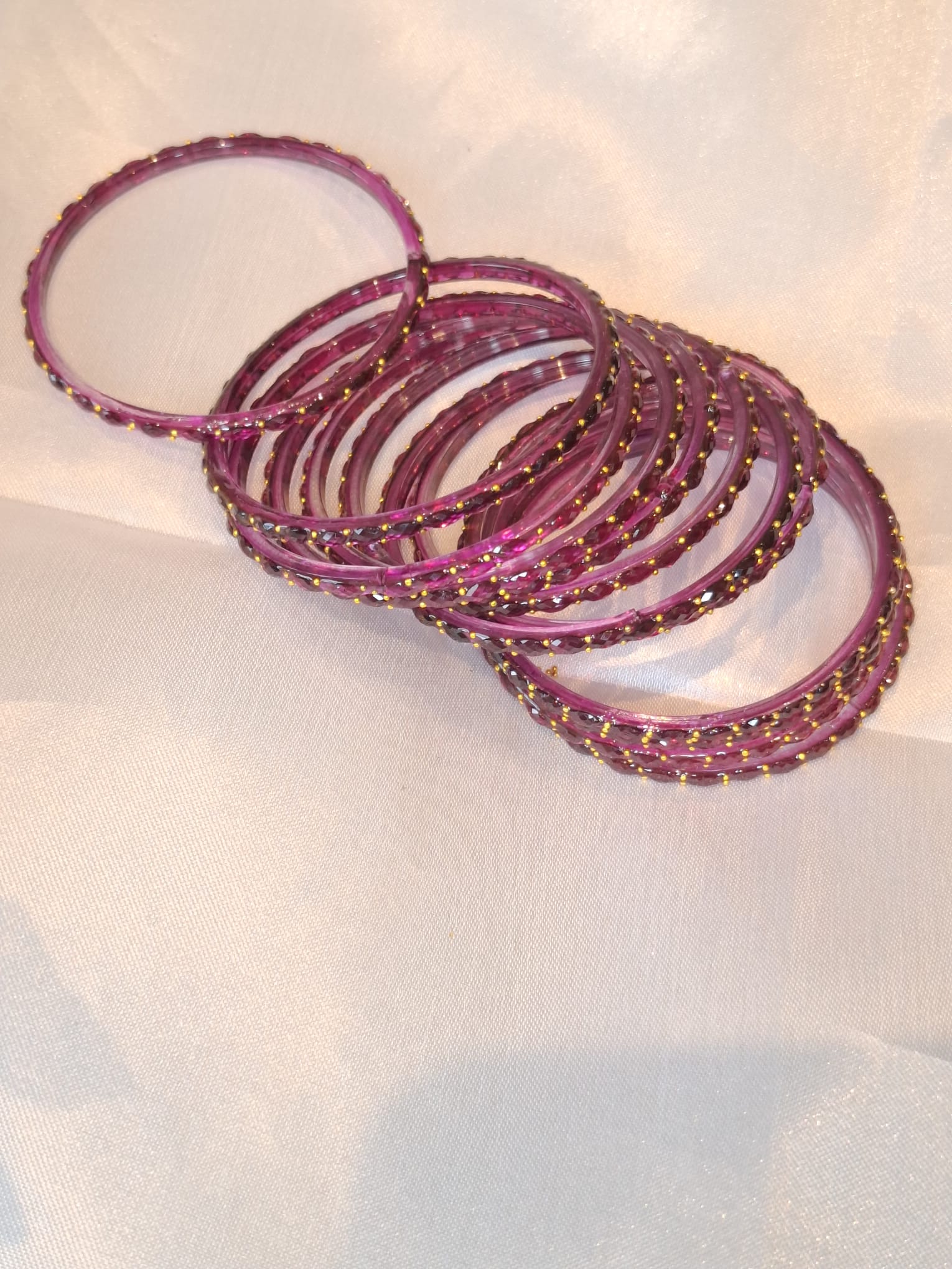 Glass bangles- purple