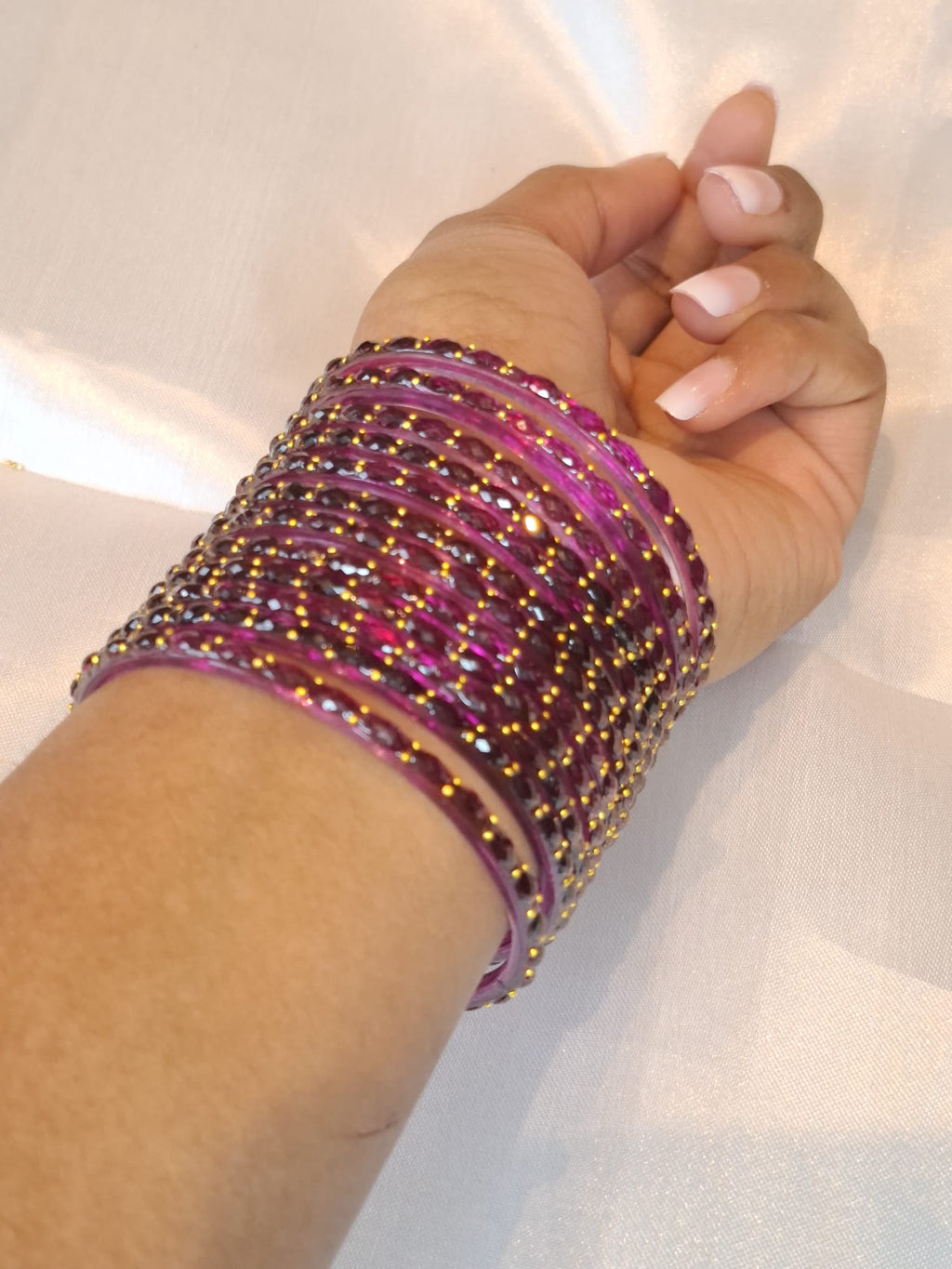 Glass bangles- purple
