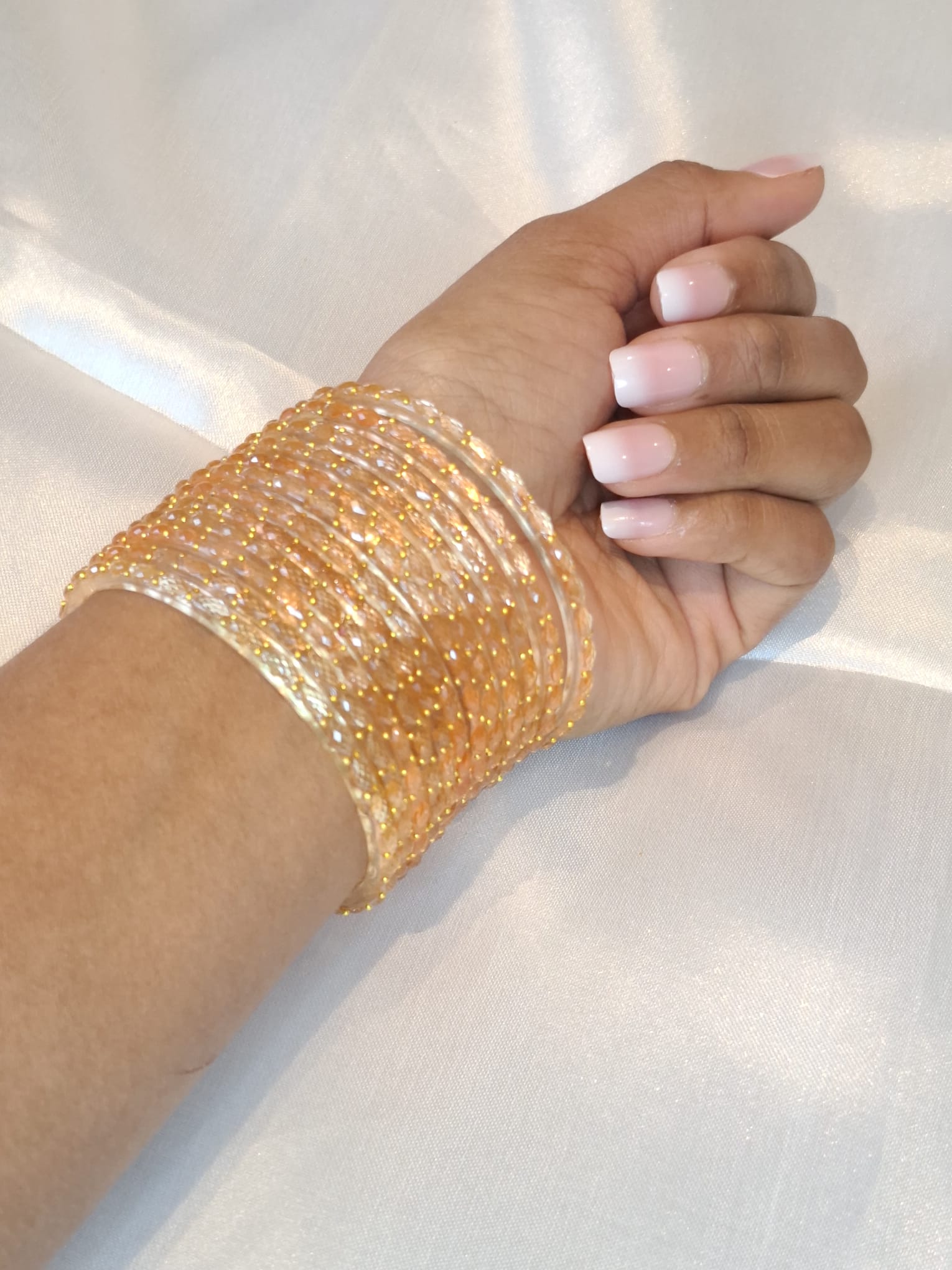 Glass bangles golden