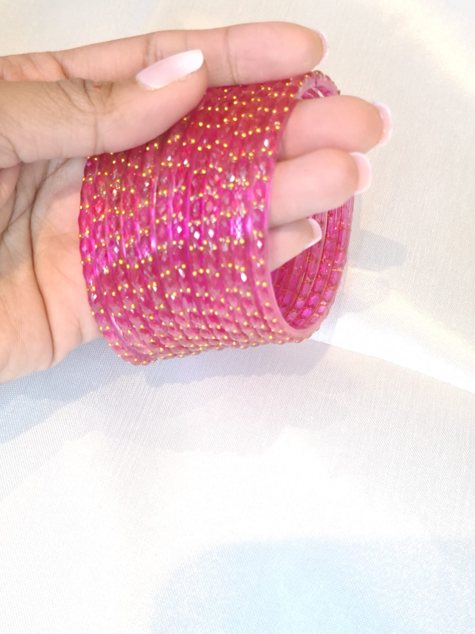 Glass bangles - Pink