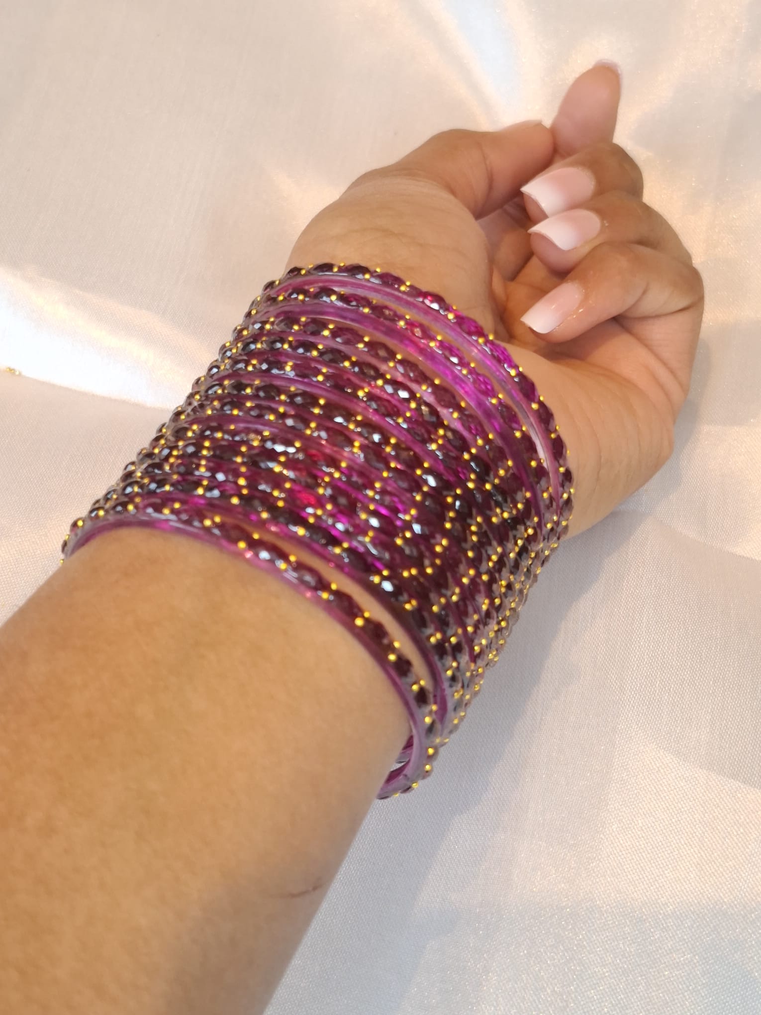 Glass bangles- purple