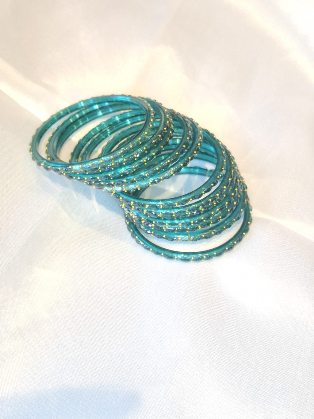 Glass bangless- Aqua Green