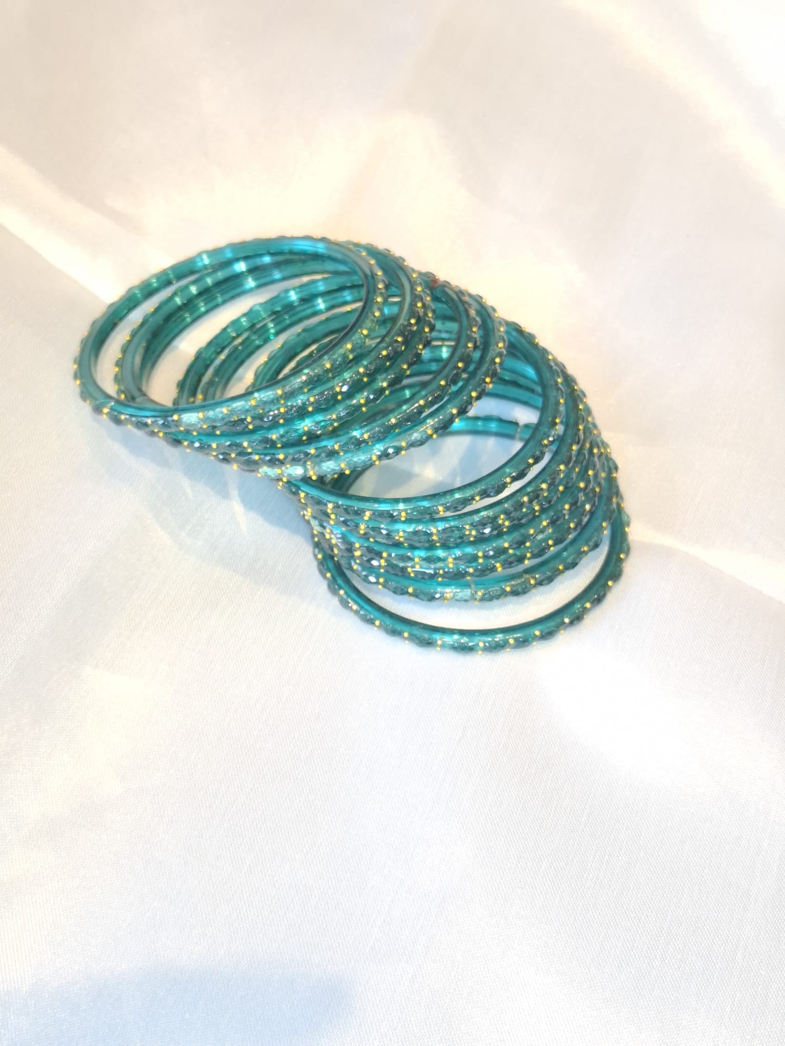 Glass bangless- Aqua Green