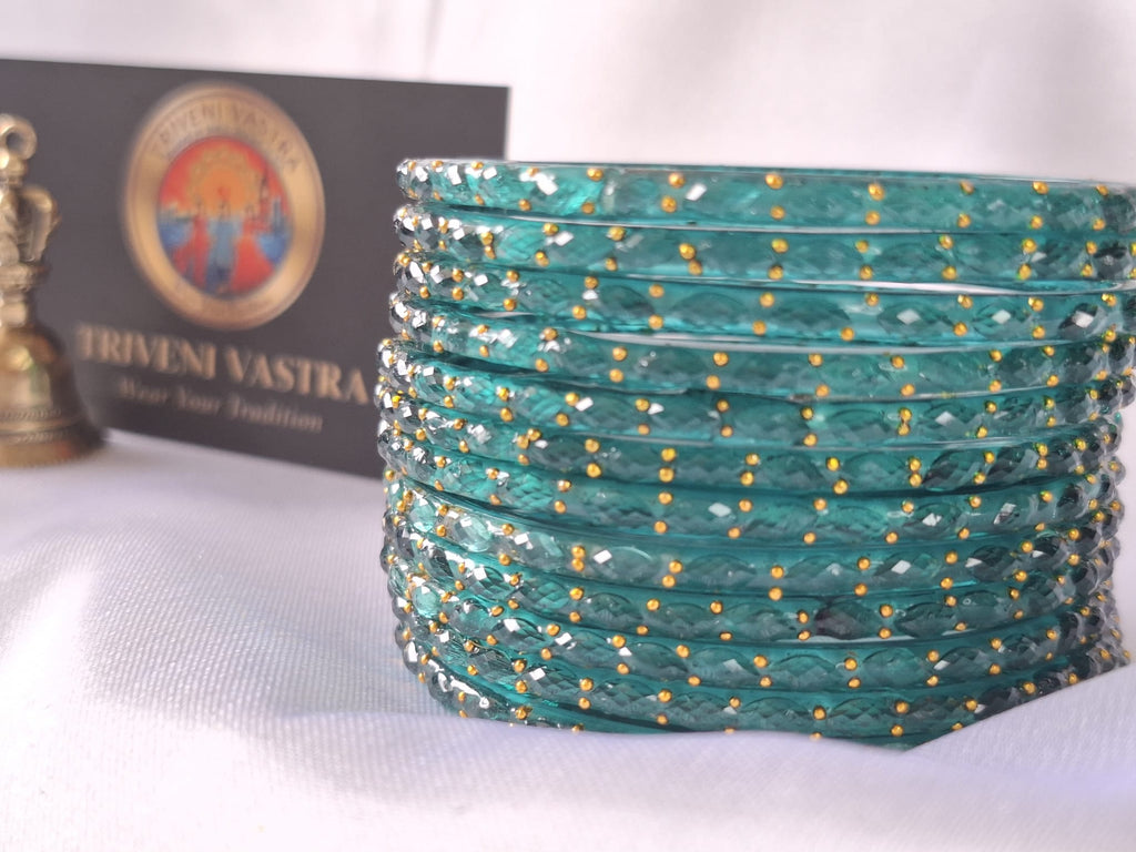 Glass bangless- Aqua Green