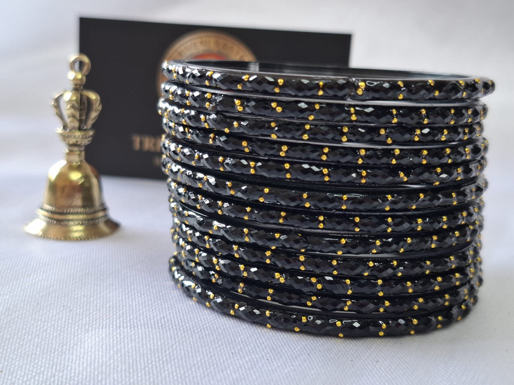 Glass bangles - Black