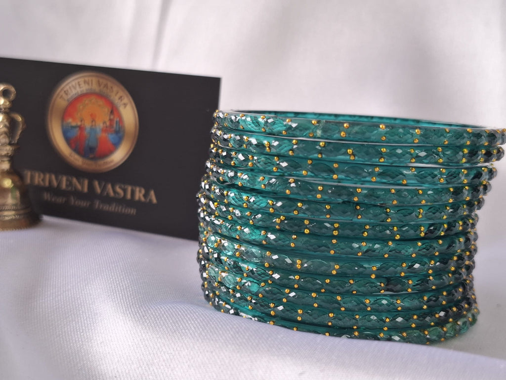 Glass bangless- Aqua Green