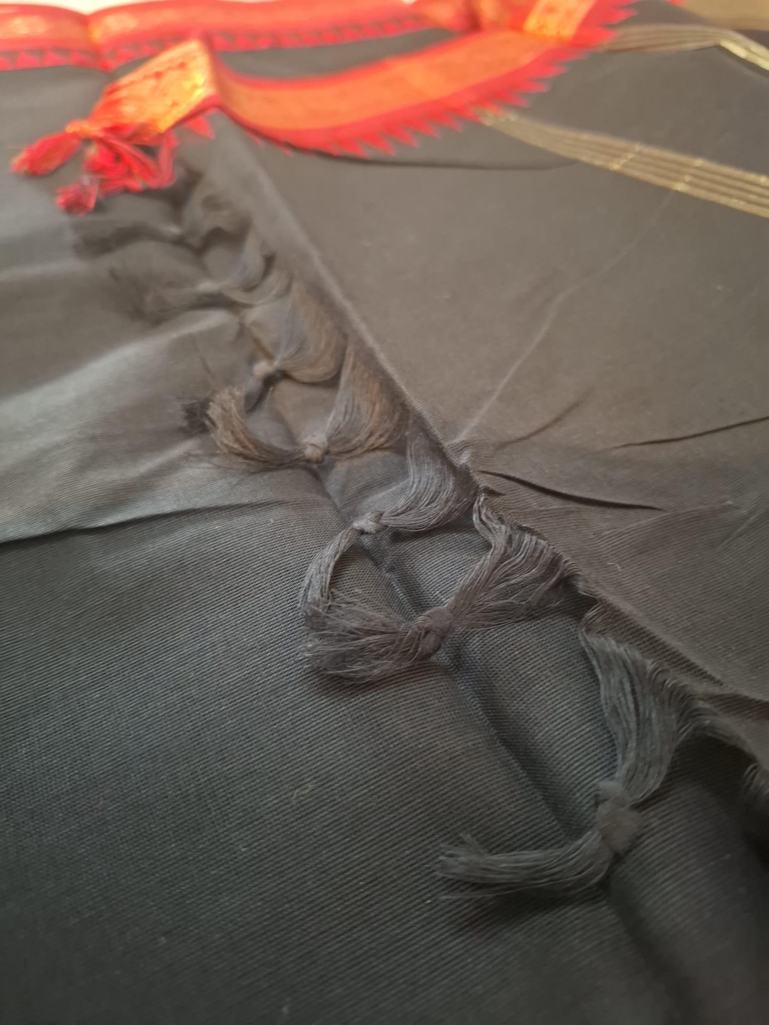 Black & Red saree- Kanchi Silk cotton Blend