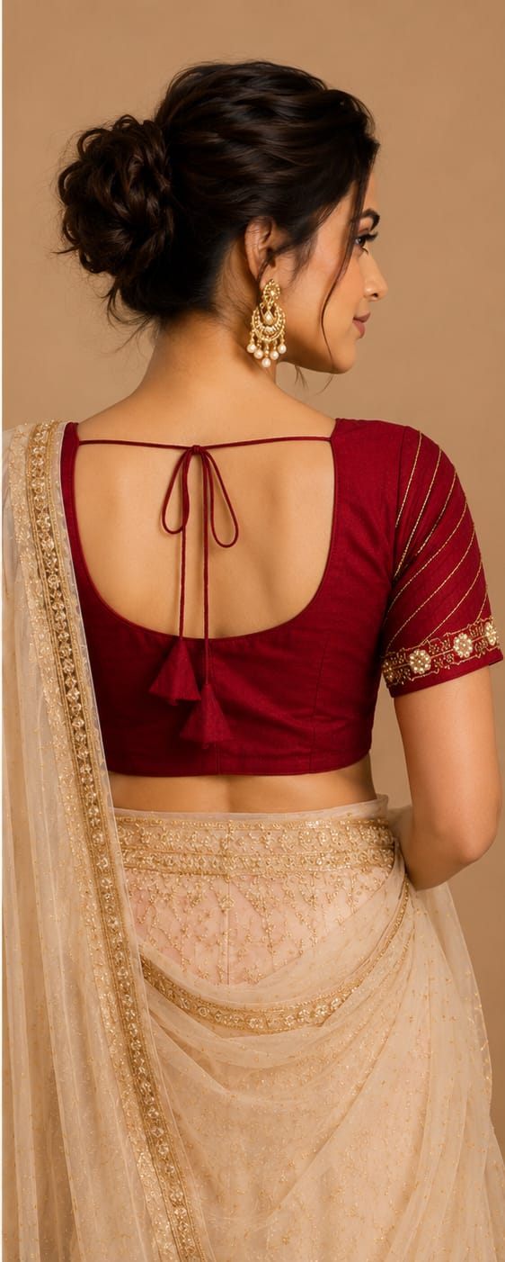 Designer saree blouse- Maroon