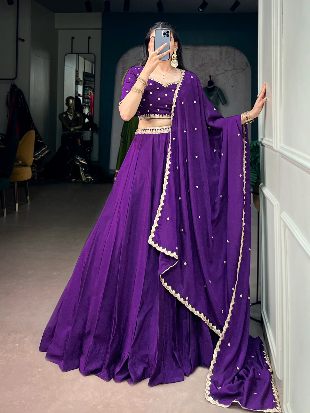 Premium Embroidered Lehenga Set. # Style 18