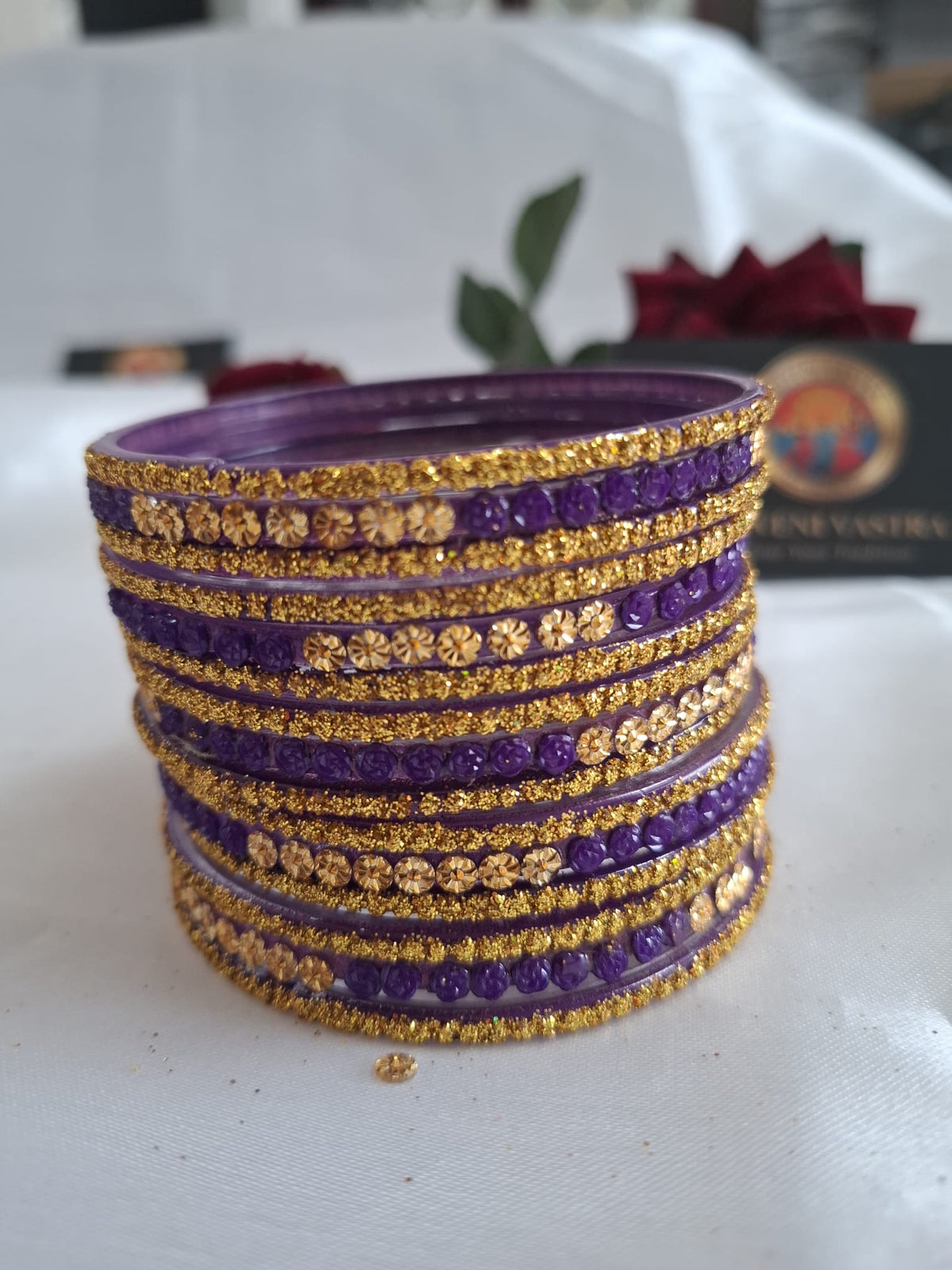 Glass bangles Pitple - 2.8