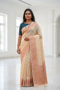 Premium Saree with contrast blouse