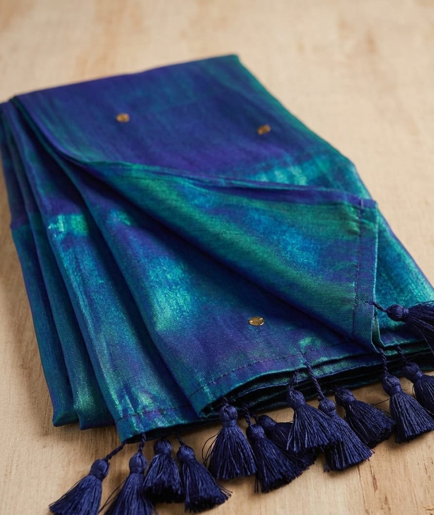 Peacock/ Royal blue saree