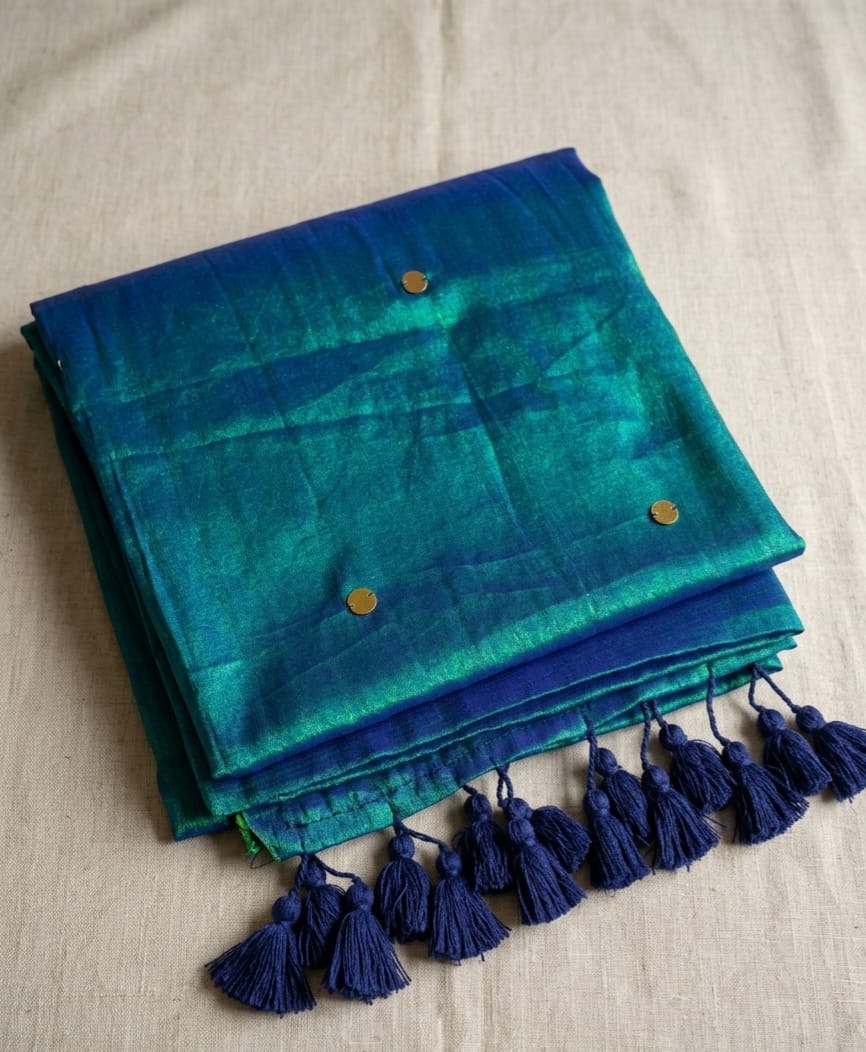 Peacock/ Royal blue saree