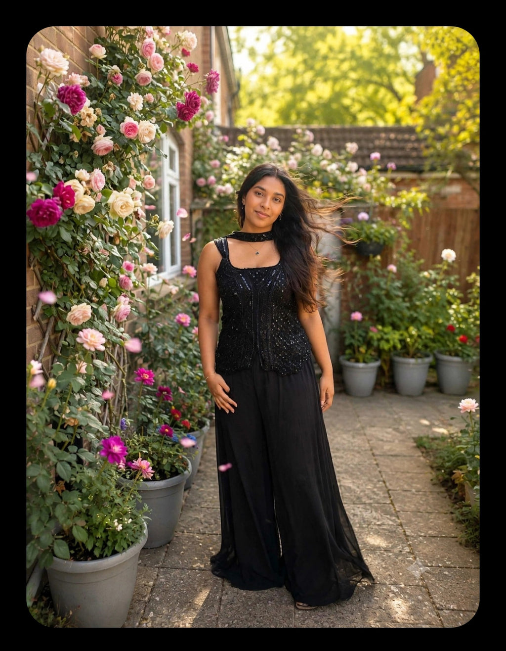 Party wear Lehenga set - Black
