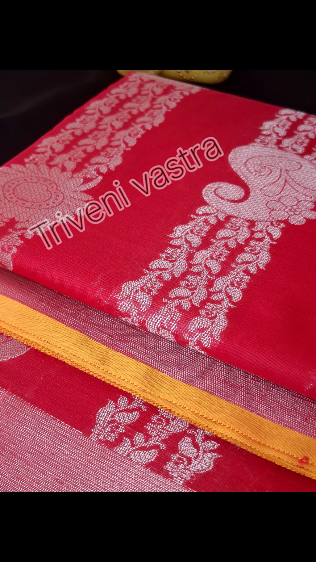 Rich red premium silk saree