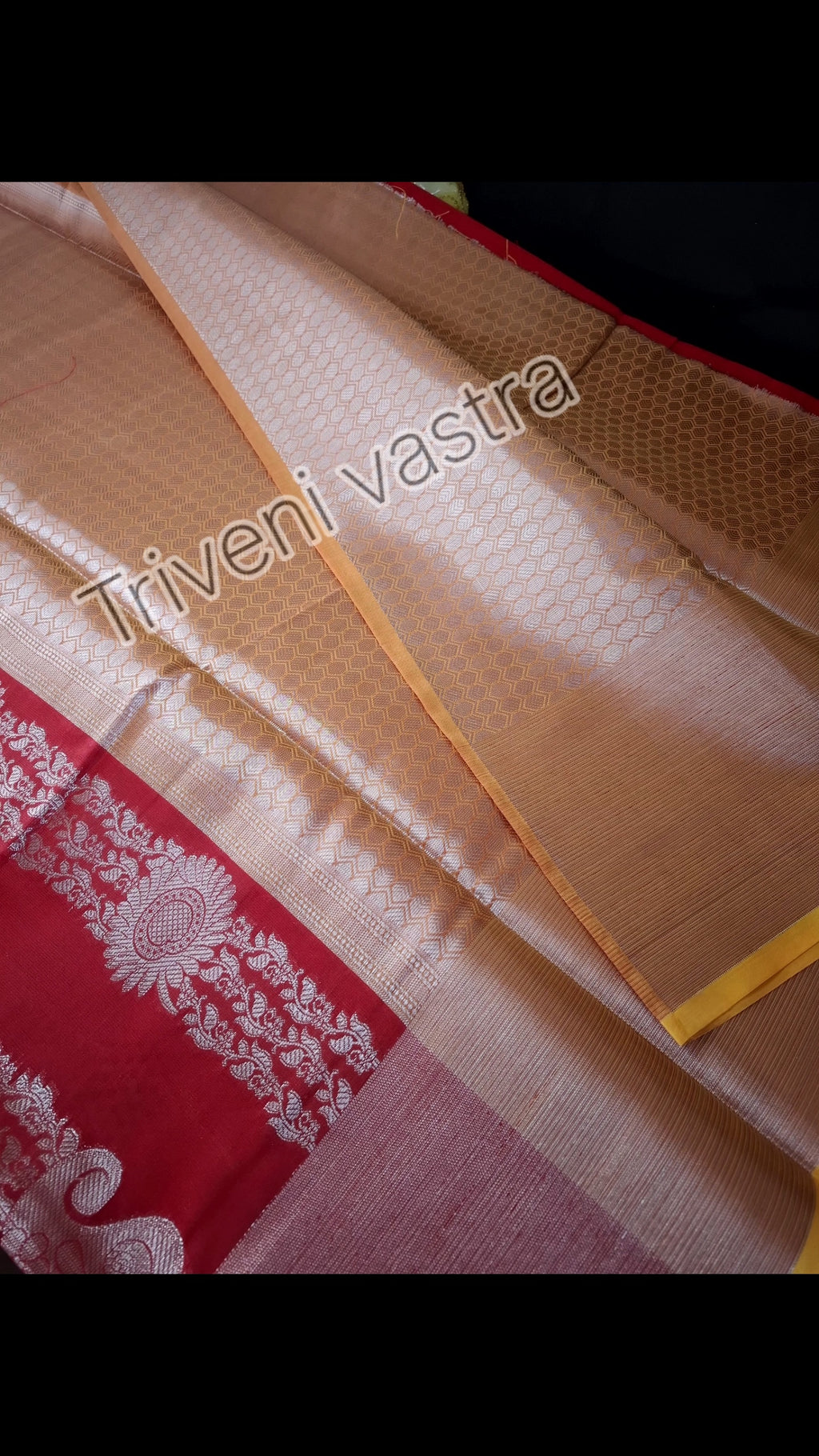 Rich red premium silk saree
