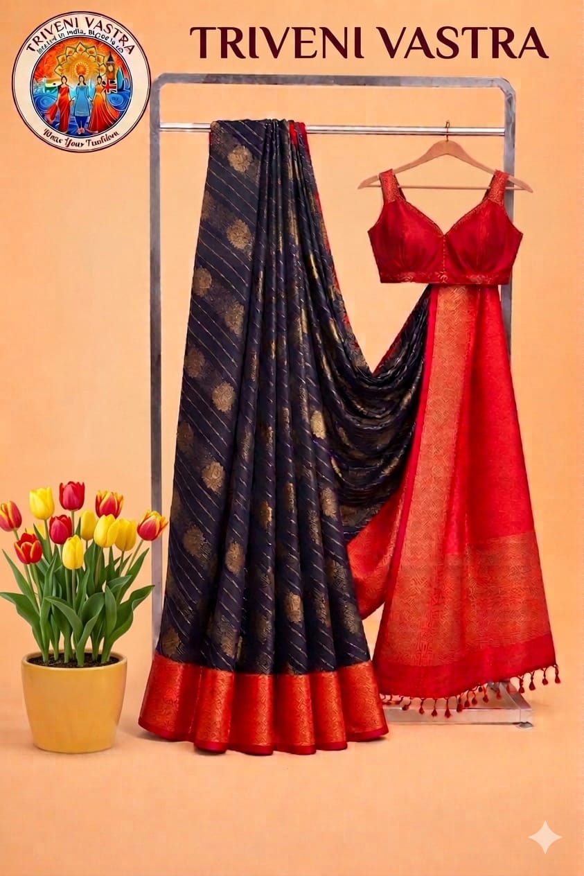Silk saree with running blouse
