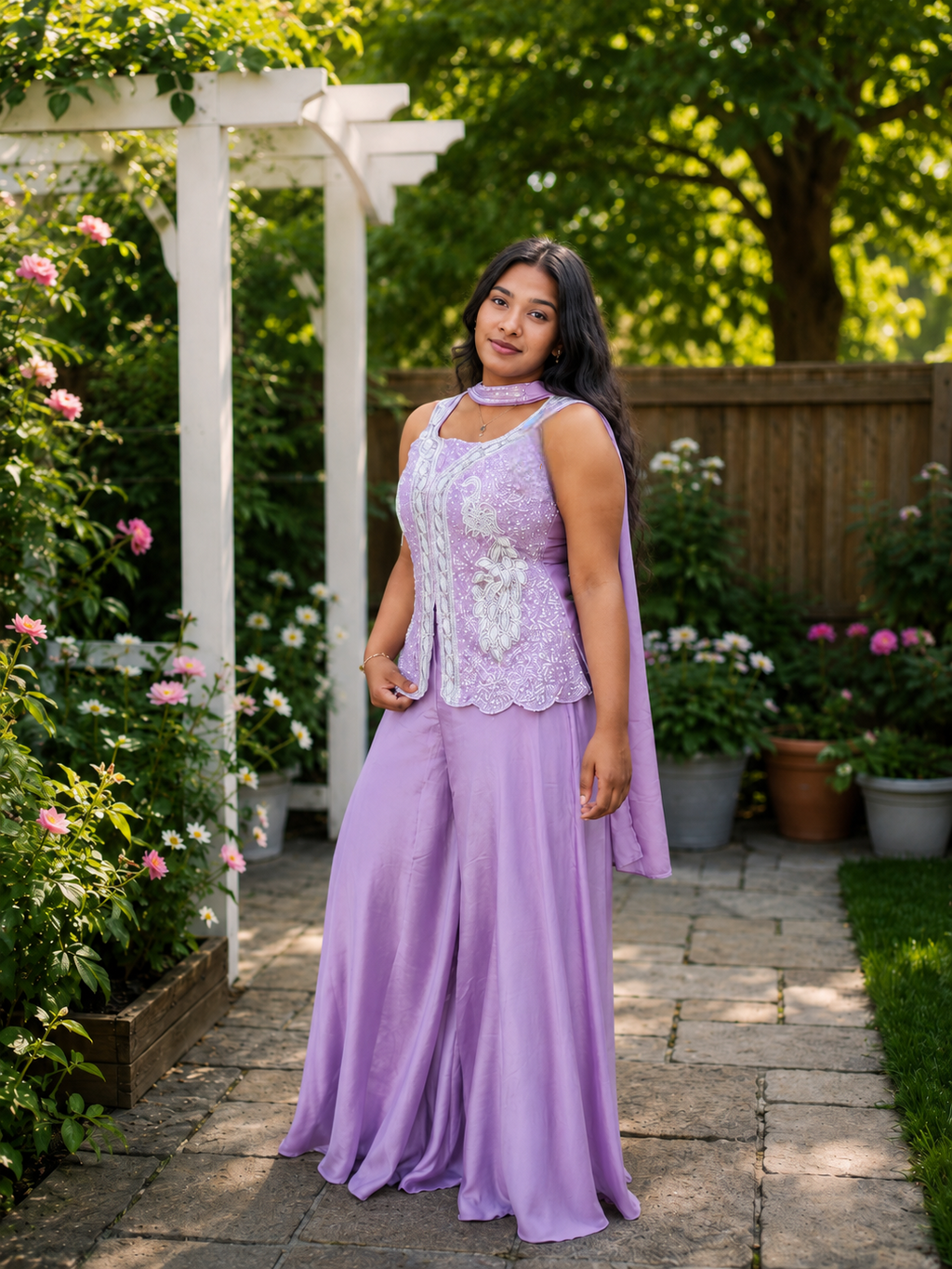 Party wear Lahenga set - Lavender