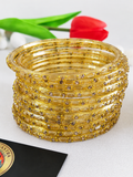 Glass bangles- Golden (2.8)