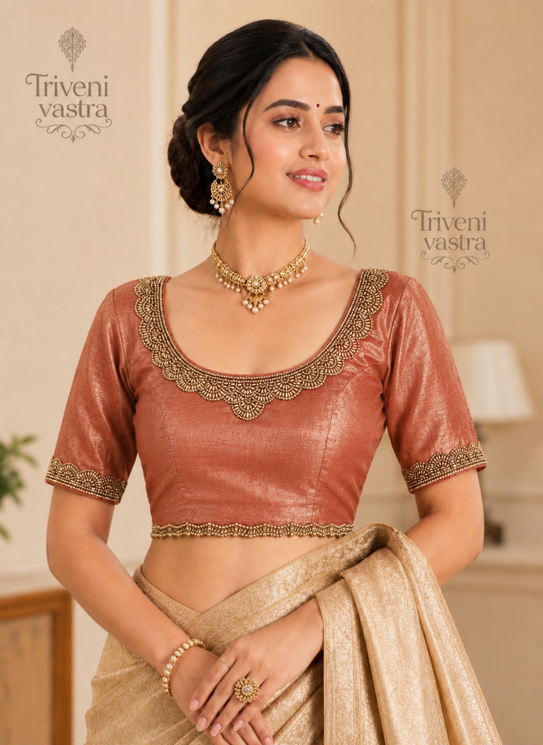 Designer saree blouse