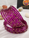 Glass bangles - Purple (2.8)