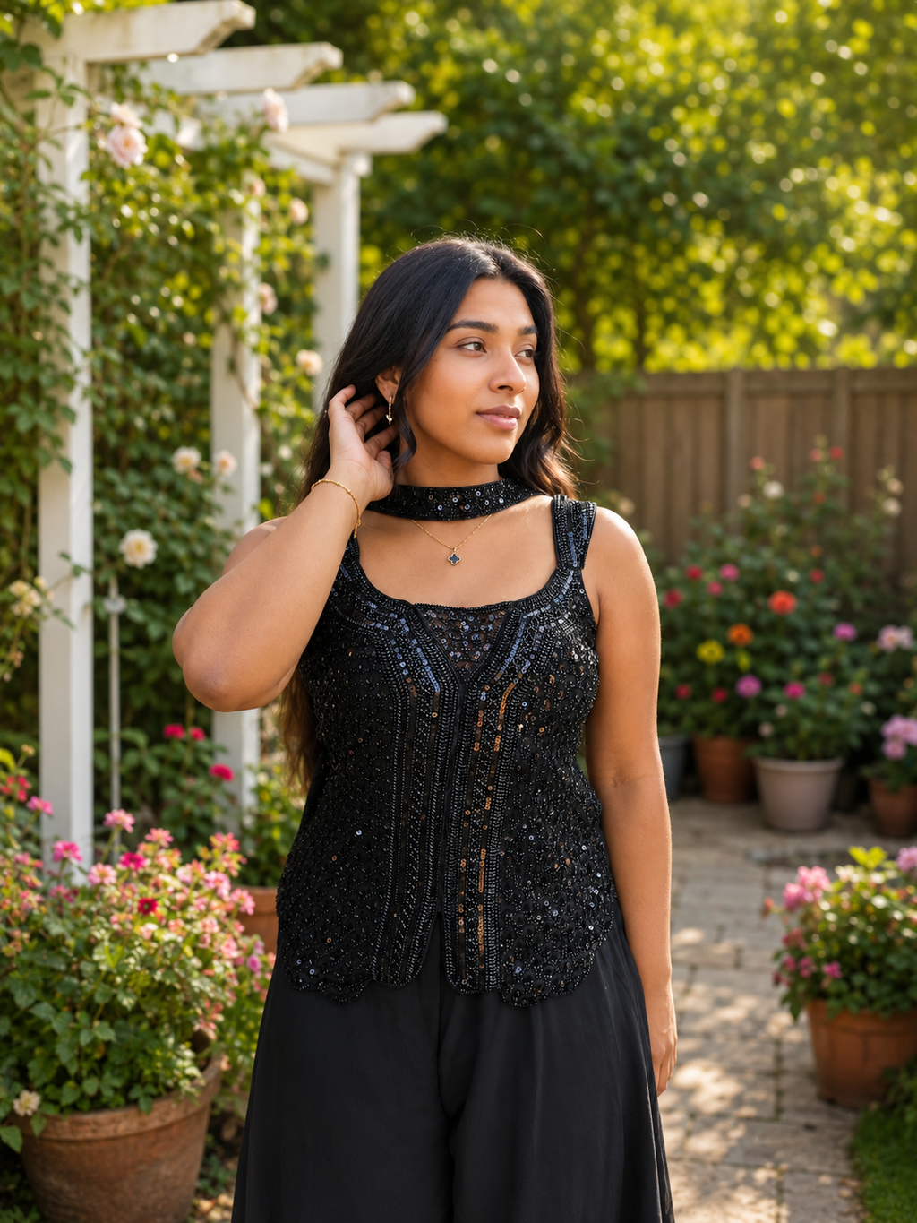 Party wear Lehenga set - Black