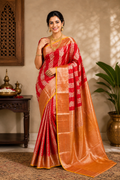 Rich red premium silk saree