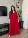 A line Dress/ kurthi - Redish Maroon