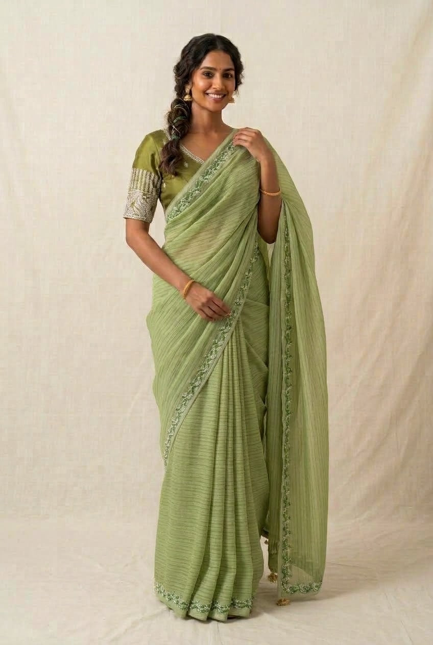 Stripped Saree with blouse